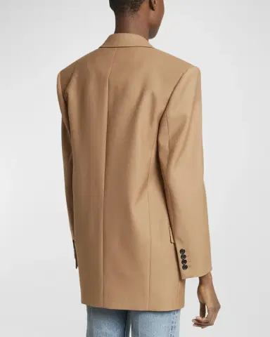 Saint Laurent Double-Breasted Oversize Wool Blazer Jacket | Thumbnail 3 Saint Laurent Double-Breasted Oversize Wool Blazer Jacket | Thumbnail 3