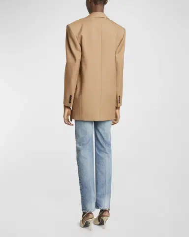 Saint Laurent Double-Breasted Oversize Wool Blazer Jacket | Thumbnail 6 Saint Laurent Double-Breasted Oversize Wool Blazer Jacket | Thumbnail 6