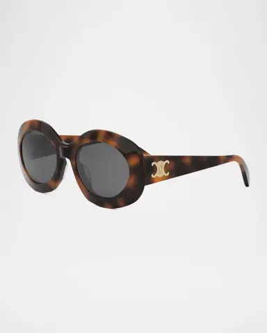 CELINE Triomphe Round Acetate Sunglasses | Thumbnail 3 CELINE Triomphe Round Acetate Sunglasses | Thumbnail 3