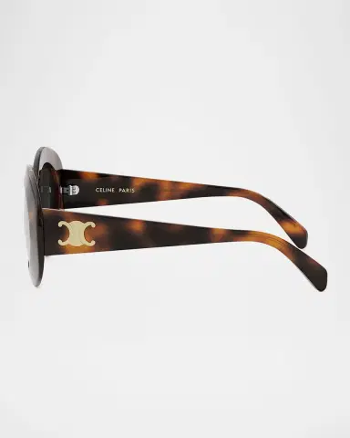 CELINE Triomphe Round Acetate Sunglasses | Thumbnail 4 CELINE Triomphe Round Acetate Sunglasses | Thumbnail 4