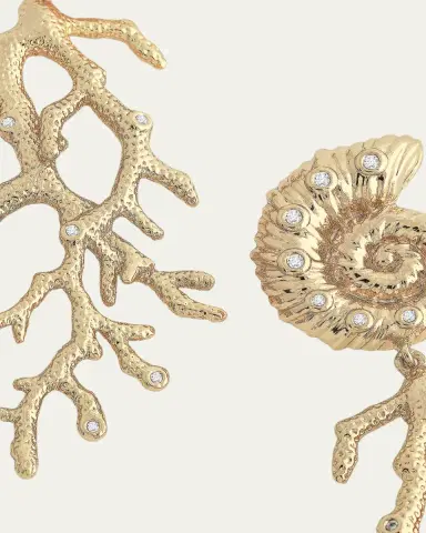 Anabel Aram Jewelry Shell with Coral Drop Earrings | Thumbnail 4