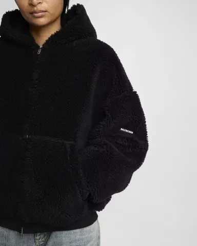 Balenciaga Outerwear Zip Up Hoodie | Thumbnail 5