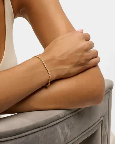 Dries Criel 18k Yellow Gold Diamond Flow Bond Bracelet | Thumbnail 2