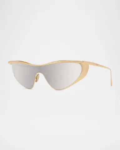 Loewe Signature Metal & Nylon Shield Sunglasses | Thumbnail 2