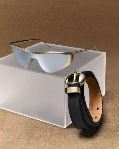 Loewe Signature Metal & Nylon Shield Sunglasses | Thumbnail 4