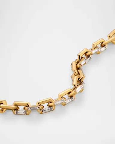Nikos Koulis 18K Yellow Gold Baguette Diamond Necklace | Thumbnail 3