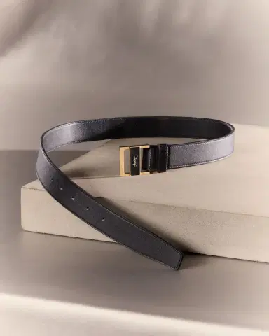 Saint Laurent Gio Smooth Leather Belt | Thumbnail 2