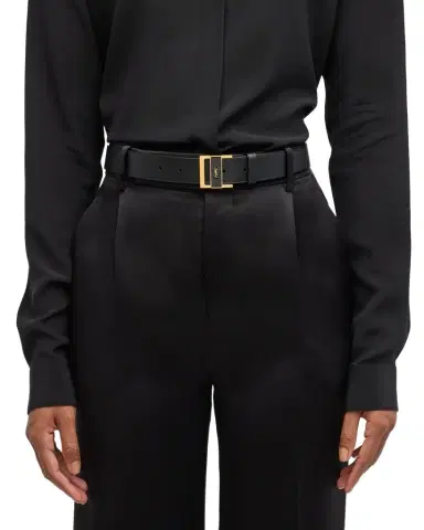 Saint Laurent Gio Smooth Leather Belt | Thumbnail 1