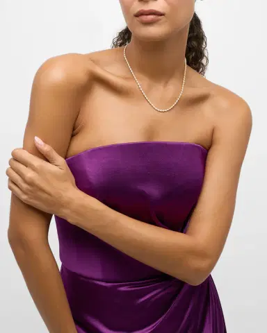 Neiman Marcus Diamonds 18K Yellow Gold Diamond Tennis Necklace, 17"L, 8.37tcw | Thumbnail 4 Neiman Marcus Diamonds 18K Yellow Gold Diamond Tennis Necklace, 17"L, 8.37tcw | Thumbnail 4