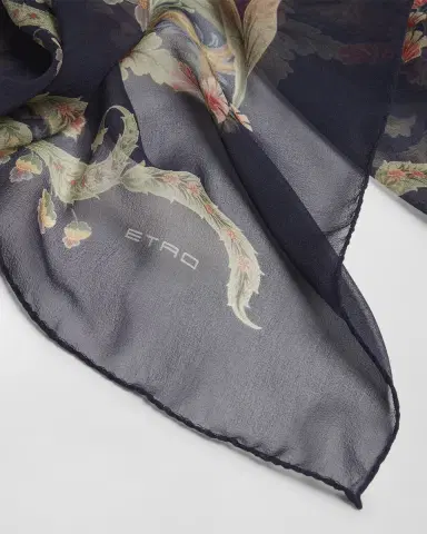 Etro Sheer Floral Print Silk Scarf | Thumbnail 4