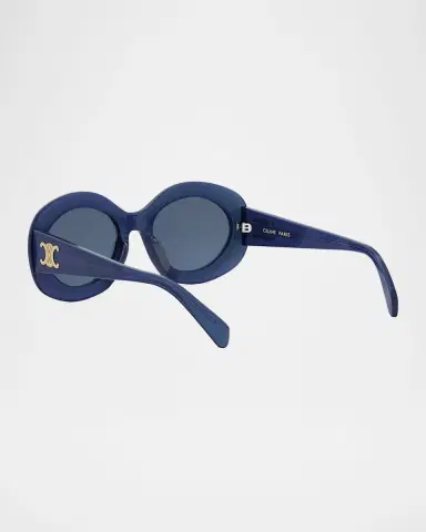 Celine Triomphe Round Acetate Sunglasses | Thumbnail 2 Celine Triomphe Round Acetate Sunglasses | Thumbnail 2