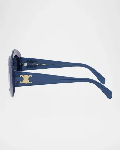 Celine Triomphe Round Acetate Sunglasses | Thumbnail 4 Celine Triomphe Round Acetate Sunglasses | Thumbnail 4