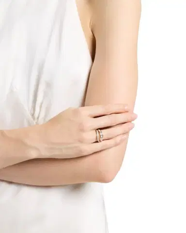 Anita Ko 18K Yellow Gold Baguette and Round Diamond Two-Wave Ring | Thumbnail 1