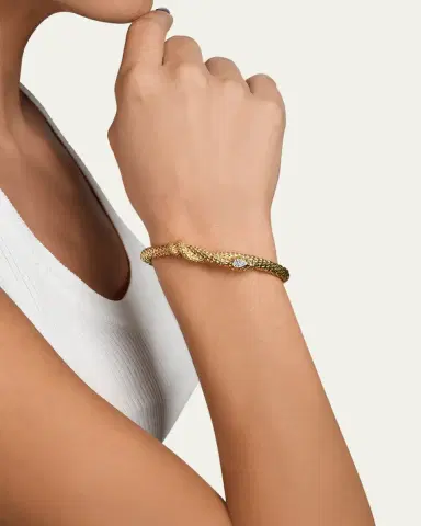 Anabel Aram Jewelry Serpent Hinged Bangle | Thumbnail 2