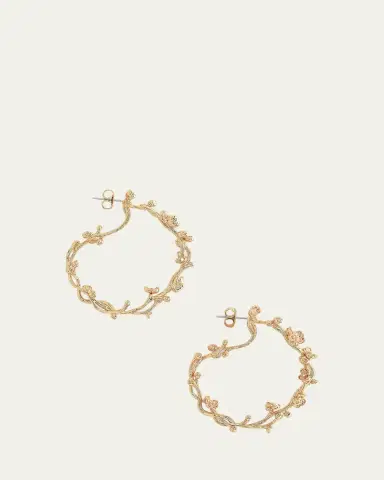 Anabel Aram Jewelry Orchid Hoop Earrings | Thumbnail 3