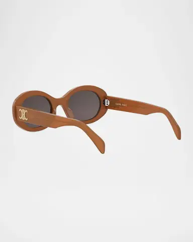 CELINE Triomphe Acetate Oval Sunglasses | Thumbnail 2 CELINE Triomphe Acetate Oval Sunglasses | Thumbnail 2