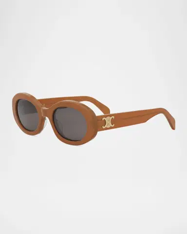 CELINE Triomphe Acetate Oval Sunglasses | Thumbnail 3 CELINE Triomphe Acetate Oval Sunglasses | Thumbnail 3