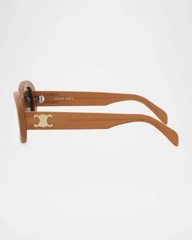 CELINE Triomphe Acetate Oval Sunglasses | Thumbnail 4 CELINE Triomphe Acetate Oval Sunglasses | Thumbnail 4