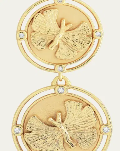 Anabel Aram Jewelry Butterfly Coin Drop Earrings | Thumbnail 4