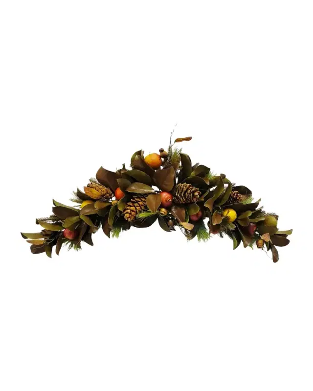 Winward Home 45" Magnolia Leaf and Fruit Garland