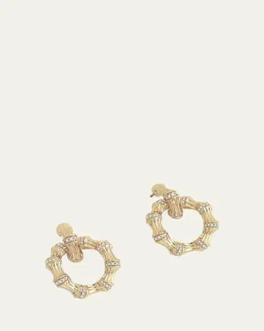 Anabel Aram Jewelry Bamboo Double Hoop Earrings | Thumbnail 3