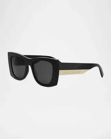 BVLGARI Roma Oversized Acetate & Nylon Butterfly Sunglasses | Thumbnail 3