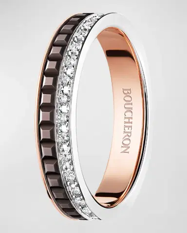 Boucheron Quatre 18K Tricolor Gold Classique Diamond Ring | Thumbnail 3 Boucheron Quatre 18K Tricolor Gold Classique Diamond Ring | Thumbnail 3