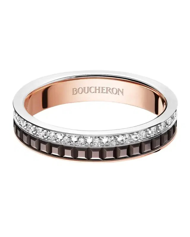 Quatre 18K Tricolor Gold Classique Diamond Ring
