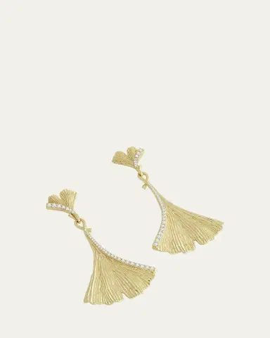 Anabel Aram Jewelry Ginkgo Large Drop Earrings | Thumbnail 3