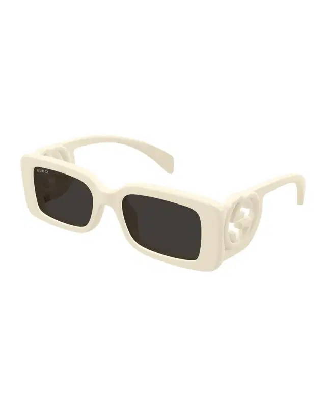 Monochrome GG Rectangle Acetate Sunglasses