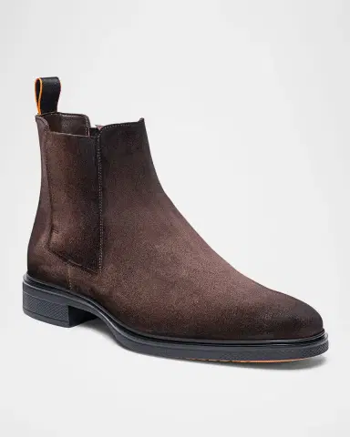 Santoni Men's Easy Suede Chelsea Boots | Thumbnail 2