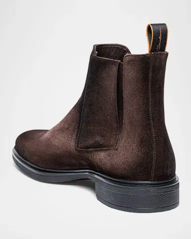 Santoni Men's Easy Suede Chelsea Boots | Thumbnail 3