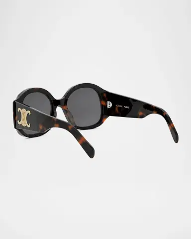 Celine Max Triomphe Round Acetate Sunglasses | Thumbnail 2 Celine Max Triomphe Round Acetate Sunglasses | Thumbnail 2