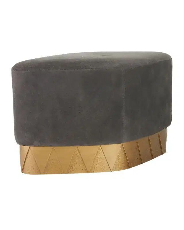 Arteriors Duvall Suede Ottoman