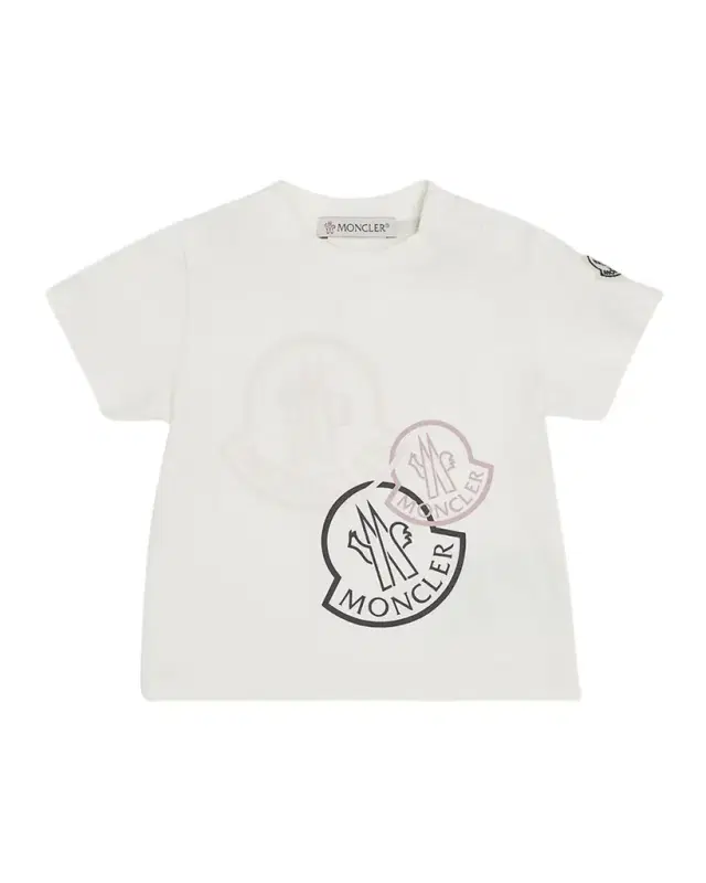 Moncler Girl 's Tricolor Bell Logo-Print T-Shirt, Size 6M-3