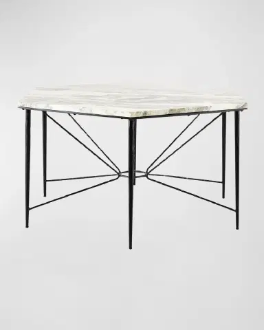 Arteriors Estrella Hexagonal Dining Table, 62.5" | Thumbnail 2