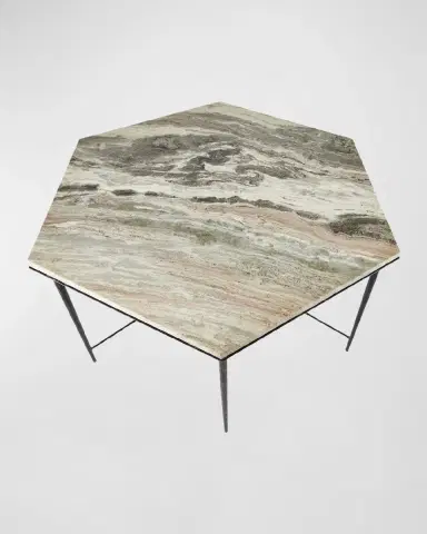 Arteriors Estrella Hexagonal Dining Table, 62.5" | Thumbnail 3