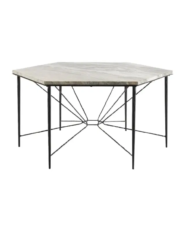 Arteriors Estrella Hexagonal Dining Table, 62.5"