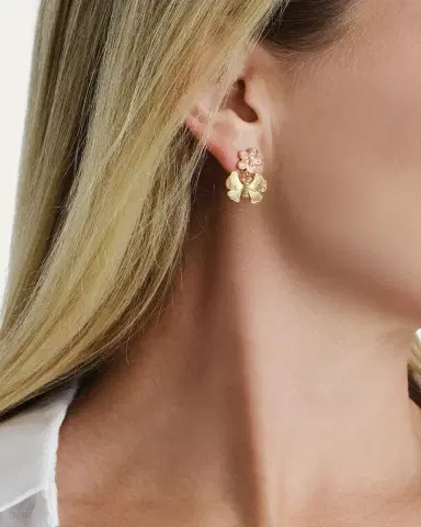 Anabel Aram Jewelry Butterfly with Enamel Flower Earrings | Thumbnail 2 Anabel Aram Jewelry Butterfly with Enamel Flower Earrings | Thumbnail 2