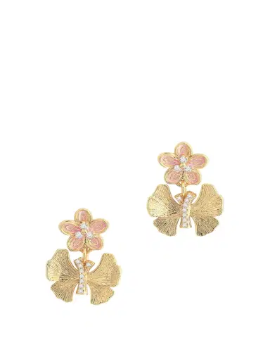 Anabel Aram Jewelry Butterfly with Enamel Flower Earrings | Thumbnail 1 Anabel Aram Jewelry Butterfly with Enamel Flower Earrings | Thumbnail 1