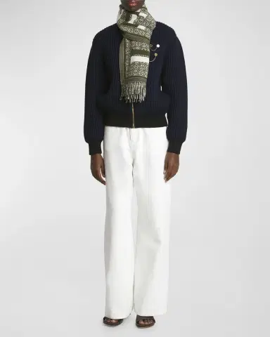Loewe Love Anagram Wool & Cashmere Scarf | Thumbnail 3