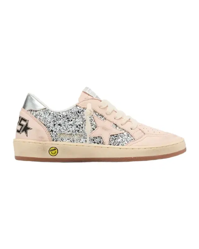 Girl 's Ballstar Leather Glitter Sneakers, Toddlers/Kids