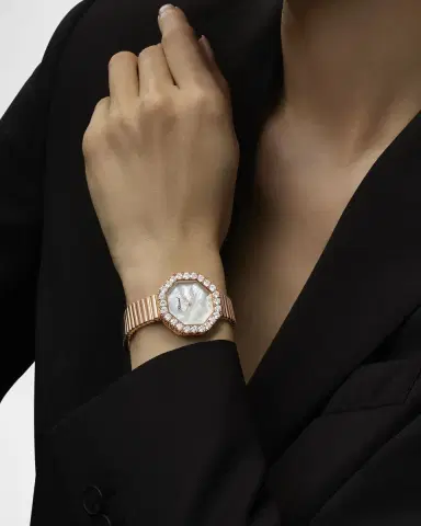 Chopard 32mm L 'Heure du Diamant Octagonal 18K Rose Gold Watch | Thumbnail 4 Chopard 32mm L 'Heure du Diamant Octagonal 18K Rose Gold Watch | Thumbnail 4