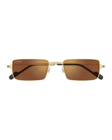 Cartier Men 's Metal Rectangle Sunglasses | Thumbnail 1