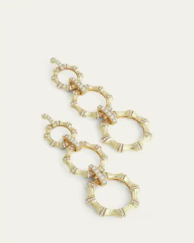 Anabel Aram Jewelry Bamboo Long Chain Earrings | Thumbnail 3