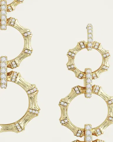 Anabel Aram Jewelry Bamboo Long Chain Earrings | Thumbnail 4