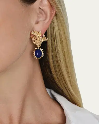 Anabel Aram Jewelry Kelp with Lapis Drop Earrings | Thumbnail 2 Anabel Aram Jewelry Kelp with Lapis Drop Earrings | Thumbnail 2
