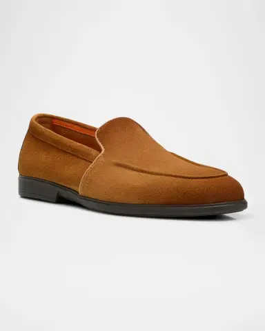 Santoni Men's Malibu Suede Slip-On Sport Loafers | Thumbnail 2 Santoni Men's Malibu Suede Slip-On Sport Loafers | Thumbnail 2