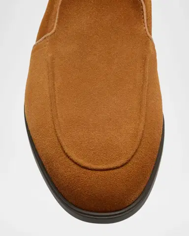 Santoni Men's Malibu Suede Slip-On Sport Loafers | Thumbnail 5 Santoni Men's Malibu Suede Slip-On Sport Loafers | Thumbnail 5
