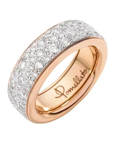 Pomellato Iconica 18K Rose Gold Slim Diamond Band Ring | Thumbnail 1